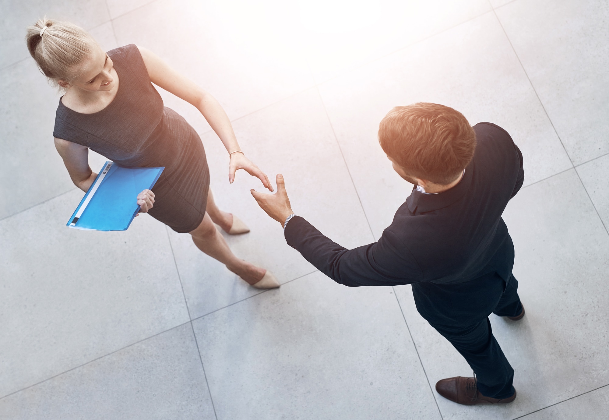 two business people shaking hands